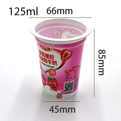 ly nhựa thân thiện với môi trường Nhựa co ngót 125ml Hộp đựng kem Sữa chua