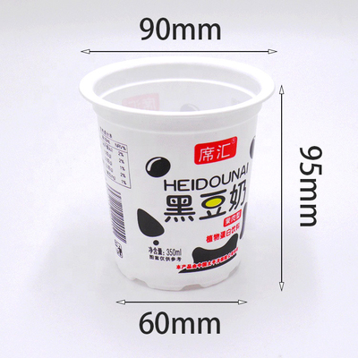 350ml vật liệu cấp thực phẩm pp 95mm cốc sữa chua / nước trái cây kích thước hàng đầu