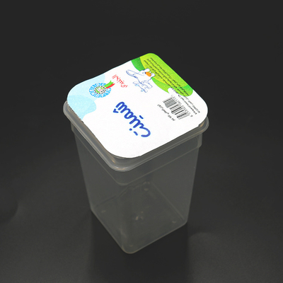 Chai nhựa PVC Nắp lá nhôm dập nổi cho sữa chua Con dấu nhiệt chống rách MOPP