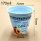 Tách sữa chua bằng nhựa có nhãn co lại 5,7oz 170ml Khả năng chống sương giá dùng một lần