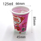 Cốc sữa chua 125ml có nắp cốc nhựa thực phẩm dùng cho món tráng miệng