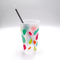 360ml 700ml Ly nhựa trà sữa có in logo Milkshake Clear Frosted Cold Cup